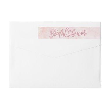 Watercolor Pink  Wrap Around Label