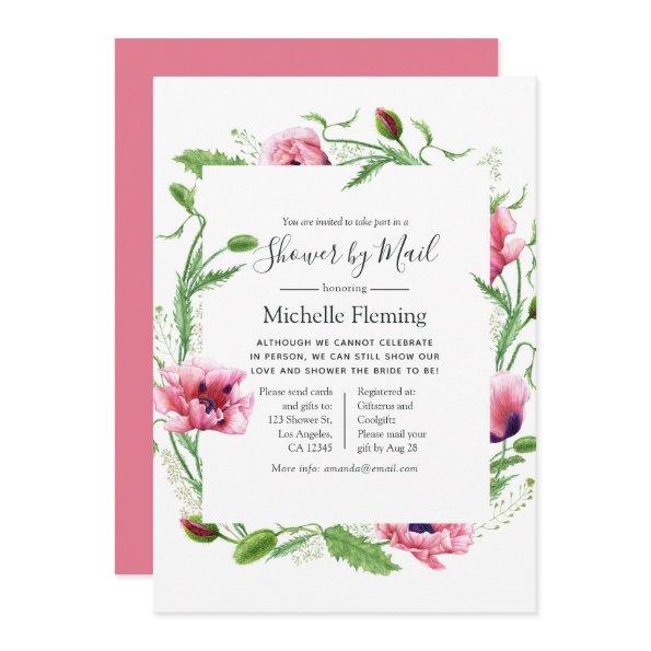 Watercolor Pink Poppies Wedding