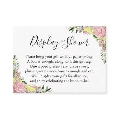 Watercolor Pink Roses Lemons Display  Enclosure