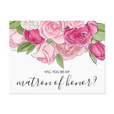Watercolor Pink Roses My Matron Of Honor Post
