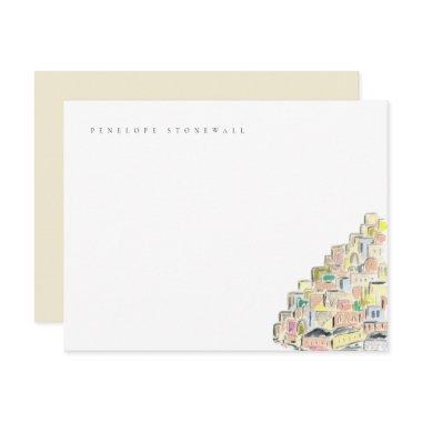 Watercolor Positano Italy Personal Note