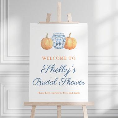 Watercolor Preppy Fall  Party Welcome Foam Board