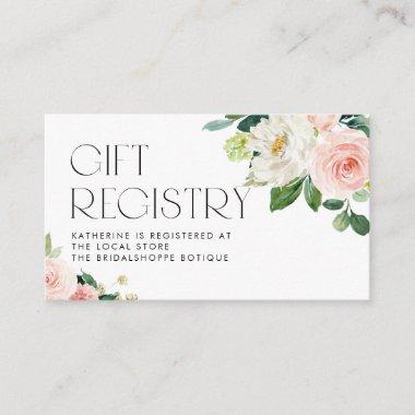 Watercolor Pretty Garden Flowers Gift Registry Enclosure Invitations