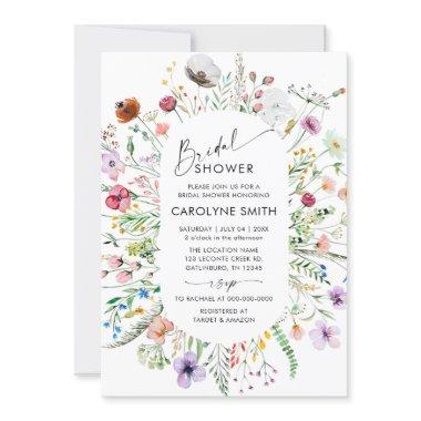 Watercolor Pretty Wildflower Meadow