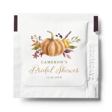 Watercolor Pumpkin Harvest Fall Bridal Shower Hand Sanitizer Packet