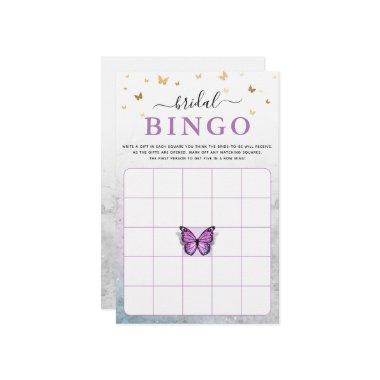 Watercolor Purple Butterfly Bridal Shower Game