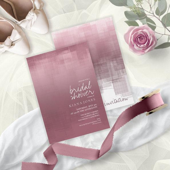 Watercolor Reflection Bridal Shower Mauve ID774 Invitations