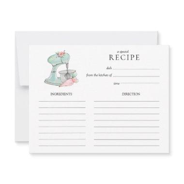 Watercolor Retro Cake mixer baking Recipe