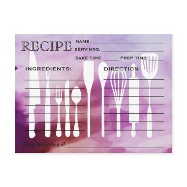 Watercolor Retro Recipe  Kitchen Tools