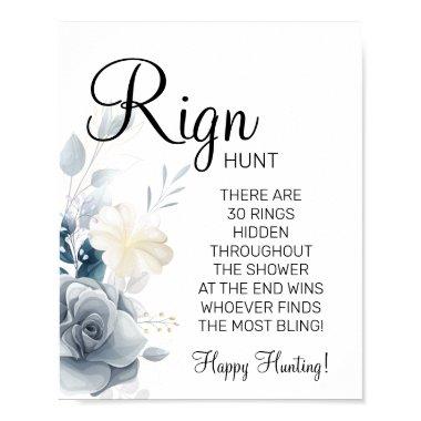 Watercolor Ring Ring bridal shower game sign