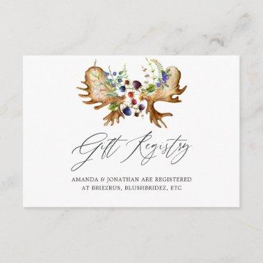 Watercolor Rustic Forest Wedding Gift Registry Enclosure Invitations