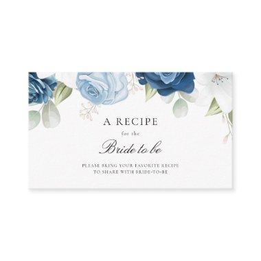 Watercolor Script Floral  Recipe Enclosure