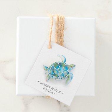 Watercolor Sea Turtle Favor Tags