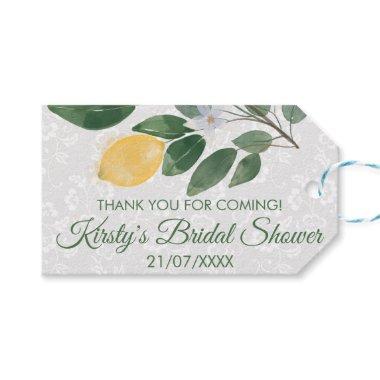 Watercolor Sicilian Lemons Bridal Shower Gift Tags