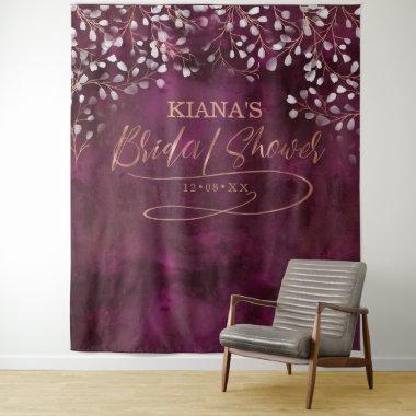 Watercolor Snowdrops Bridal Shower Plum ID726 Tapestry