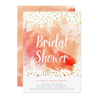 Watercolor splash coral reef wedding