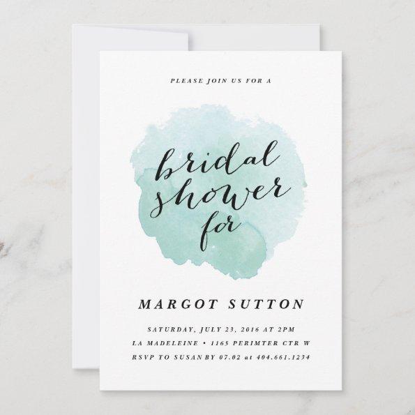 Watercolor spotlight | Bridal Shower Invitations