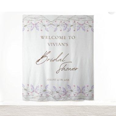 Watercolor Spring Wildflower  Welcome Tapestry