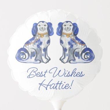 Watercolor Staffordshire Dogs Balloon