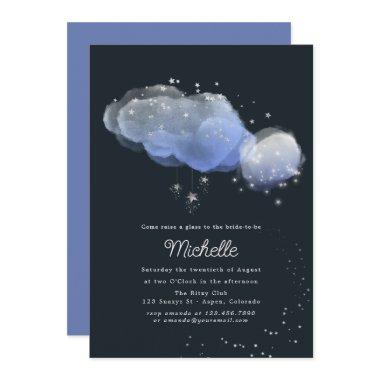 Watercolor Stars Night Sky Shower
