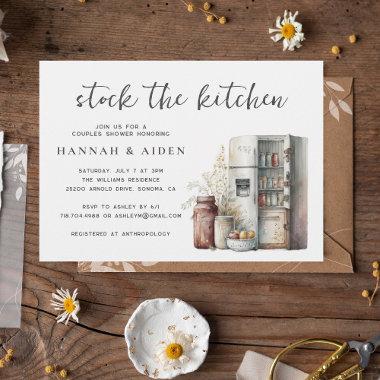 Watercolor Stock The Kitchen Couples Shower Invitations