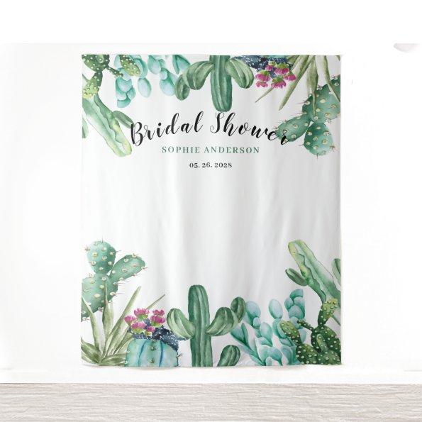 Watercolor Succulent Cactus  Tapestry