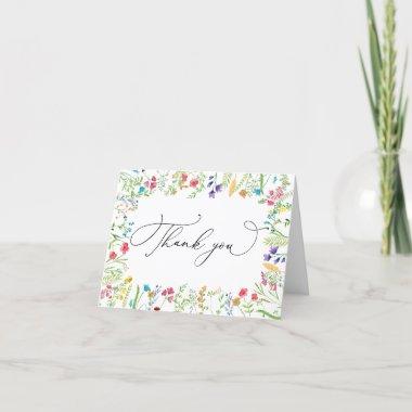 Watercolor Summer Meadow Thank You Invitations