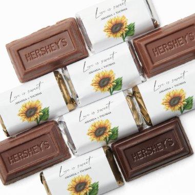 Watercolor Sunflowe  - love is sweet Hershey's Miniatures