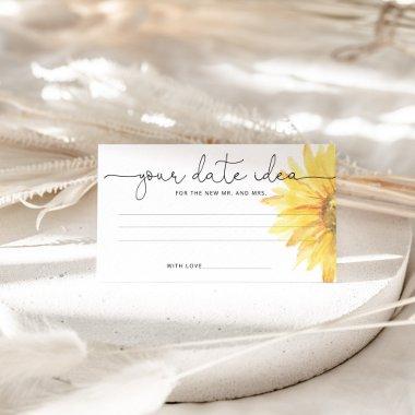 Watercolor sunflower Date night ideas. Date jar Enclosure