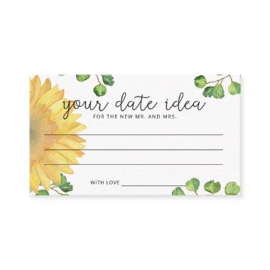 Watercolor sunflower Date night ideas \ Date jar Enclosure