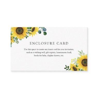 Watercolor Sunflower Enclosure Invitations