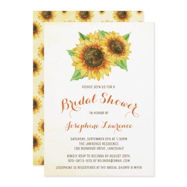 Watercolor Sunflowers