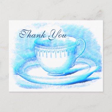 Watercolor Teacup Thank You Invitations
