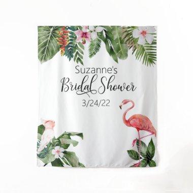 Watercolor Tropical Flamingo  Tapestry
