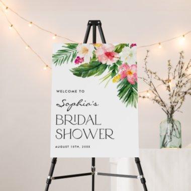 Watercolor Tropical Flowers Summer Bridal Shower Foam Board