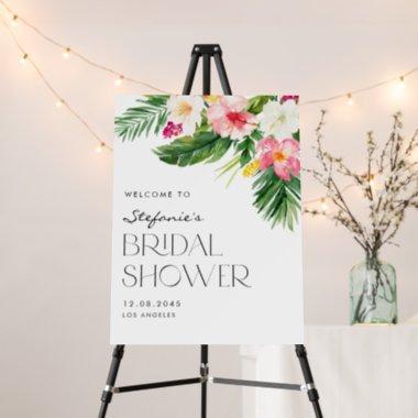 Watercolor Tropical Flowers Summer Bridal Shower Foam Board