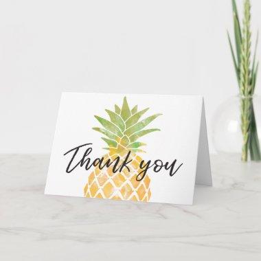 Watercolor Tropical Pineapple Thank You