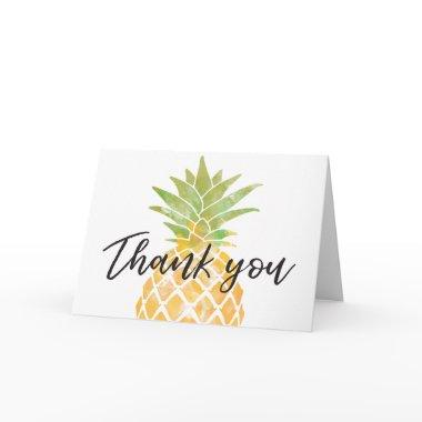 Watercolor Tropical Pineapple Thank You