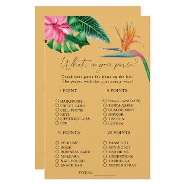 Watercolor tropical - What's in your purse game