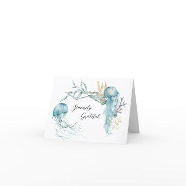 Watercolor Under the Sea Jellyfish Thank You