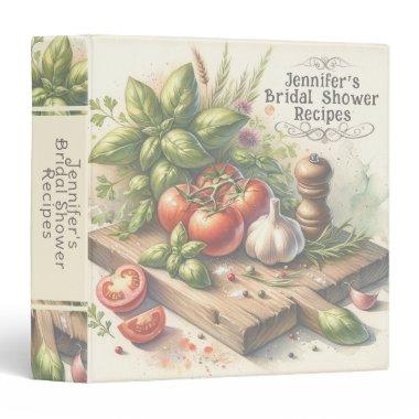 Watercolor Vegetables  Custom 3 Ring Binder