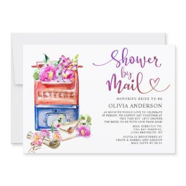 Watercolor Virtual Bridal Shower by Mail Invitations