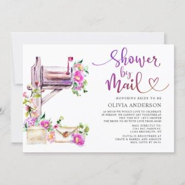 Watercolor Virtual Bridal Shower by Mail Invitations
