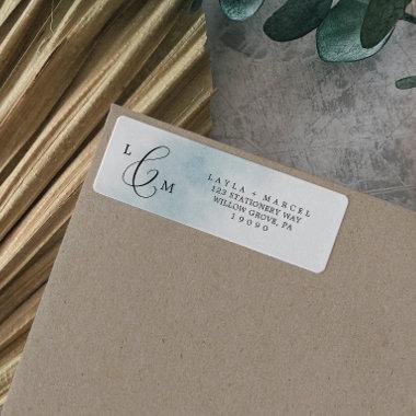 Watercolor Wash | Blue Return Address Label