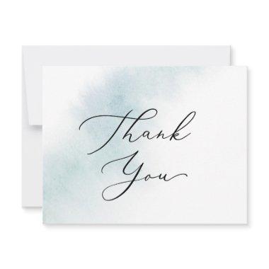 Watercolor Wash | Blue Thank You Invitations