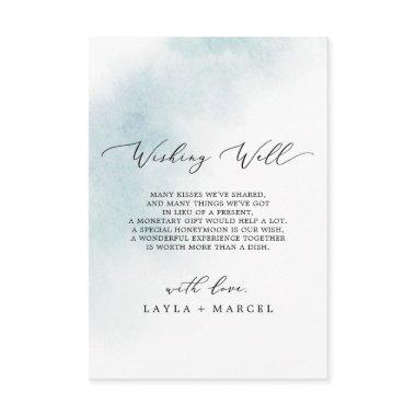 Watercolor Wash | Blue Wishing Well Invitations