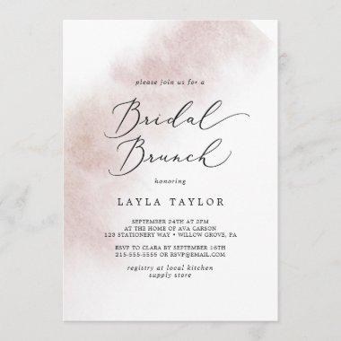 Watercolor Wash | Blush Bridal Brunch Invitations