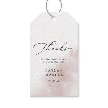 Watercolor Wash | Blush Thank You Favor Gift Tags