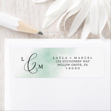 Watercolor Wash | Green Return Address Label