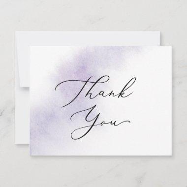 Watercolor Wash | Purple Thank You Invitations